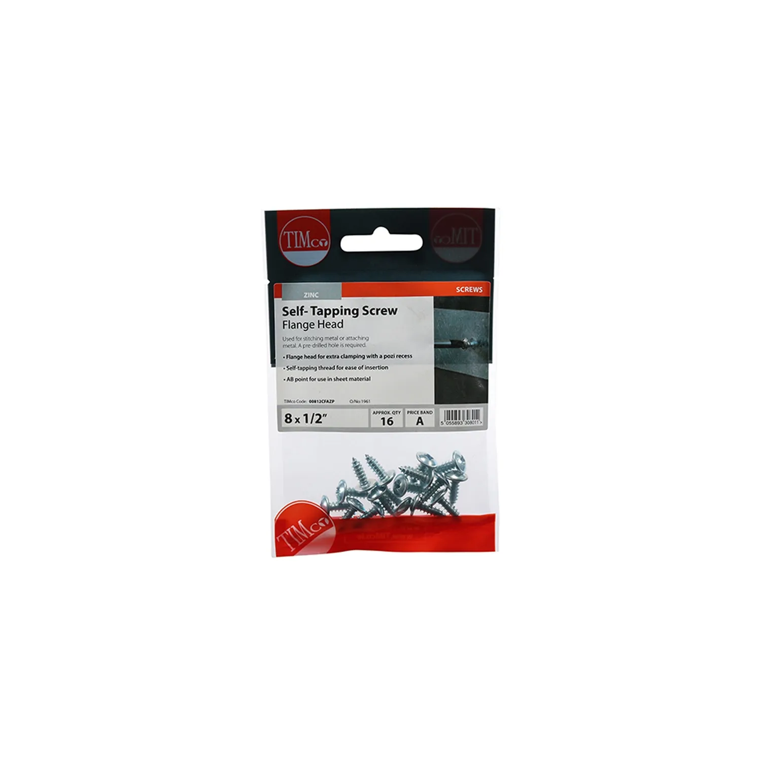 Self Tapper 8x1/2 Flange Head 00812CFAZP