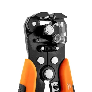 Wire stripper and crimper set, 200 mm, 0.5-6 mm² stripping range with included connectors and cable ties