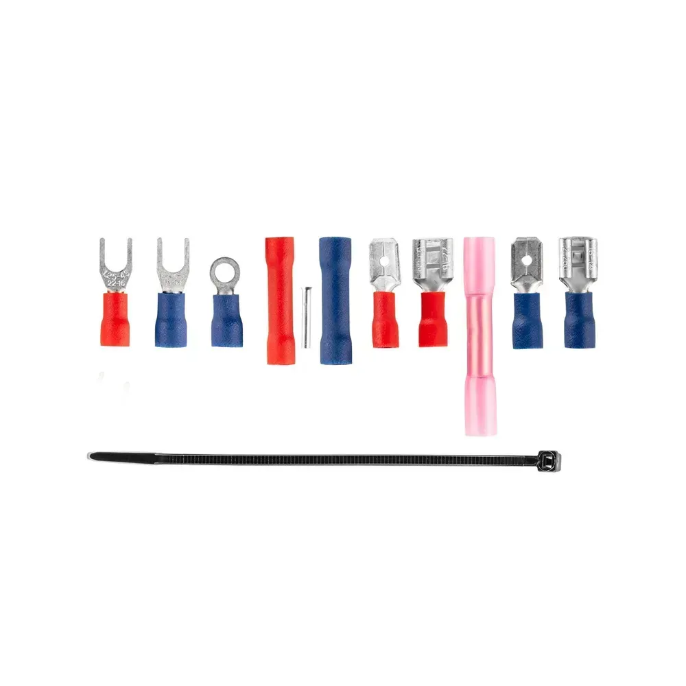 Professional cable stripper and crimper, 205 mm tool with 230 insulated and non-insulated connectors