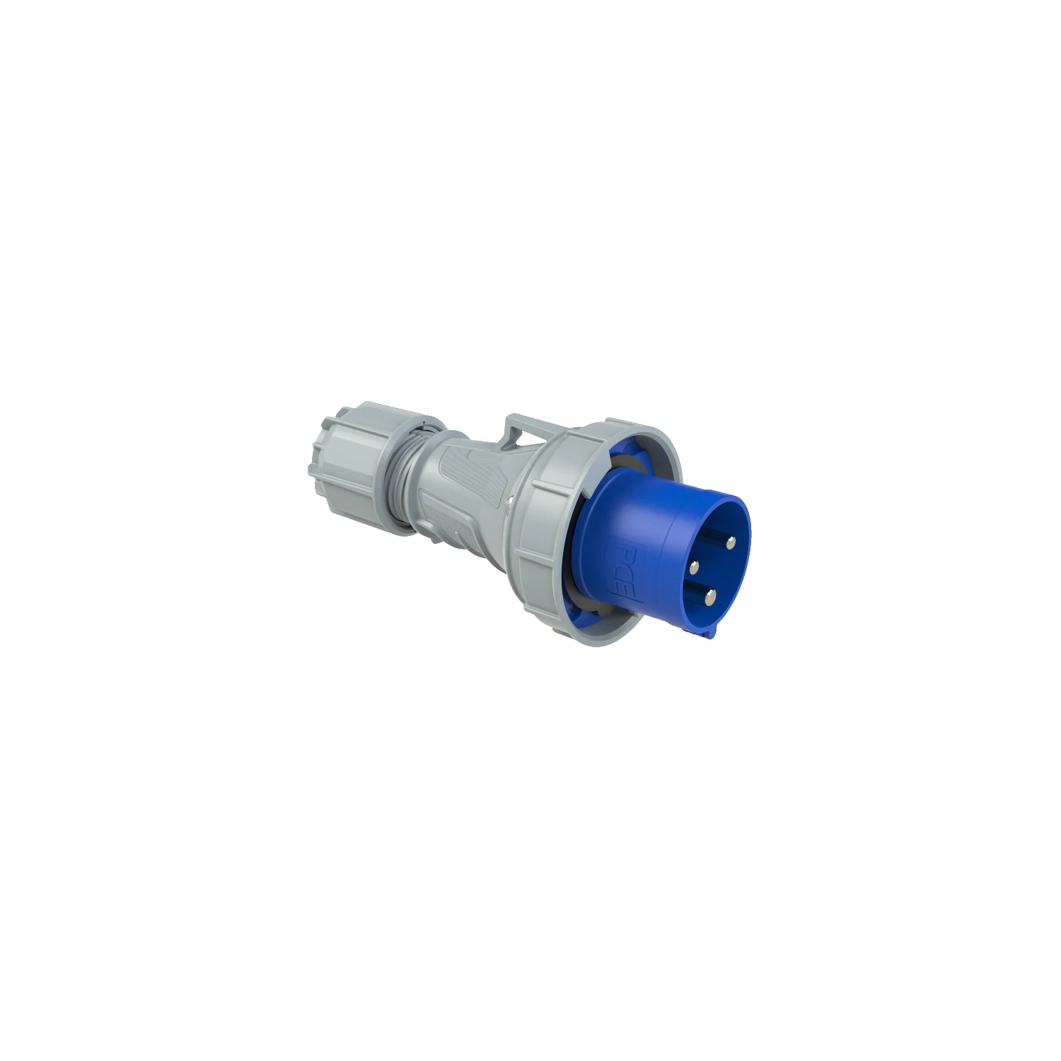 PCE 63A 2P+E IP67 Industrial Plug - 230V Blue POWER TWIST
