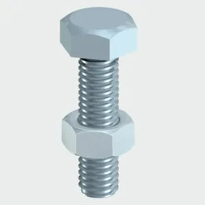 0616SNZP - M6 x 16mm H/T Hex Set Bolt & Nut 8 Pack - TIMpac 616SNZP