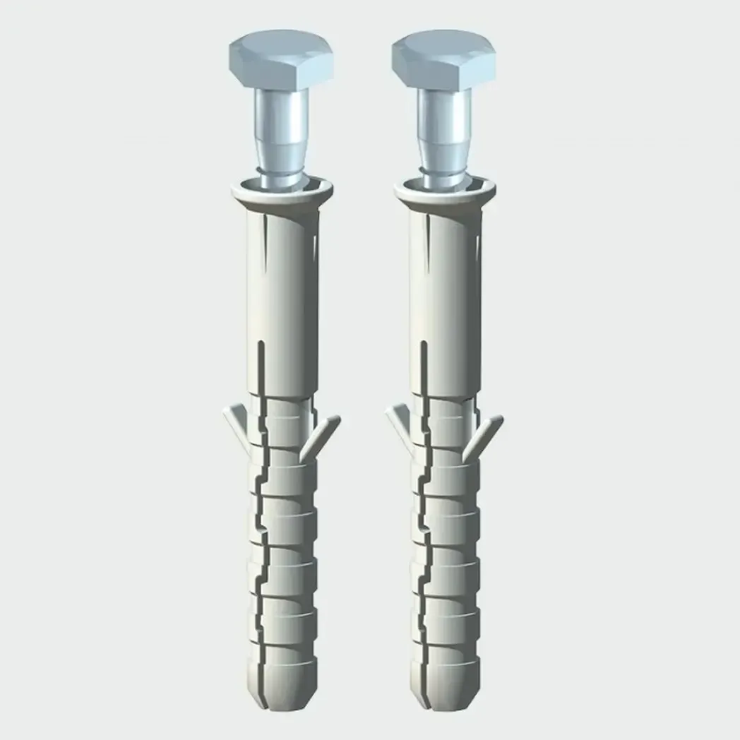 0680CSCNP - M6 x 80mm TIMpac Coach Screw with Nylon Plug - 2 Pack 0680CSCNP