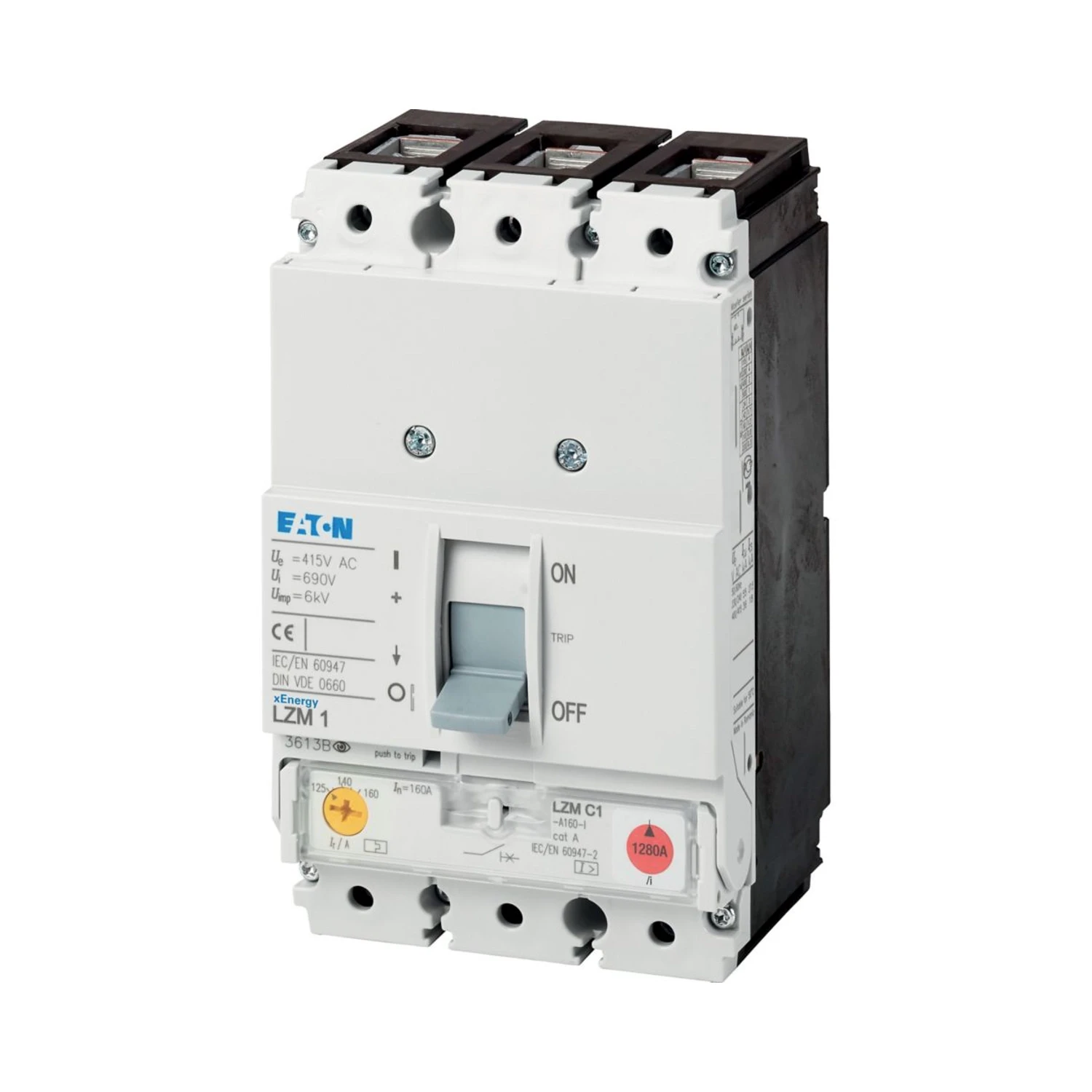 Eaton MCCB 63A 3P 25kA Icu Thermal-Magnetic LZMB1-A63-I