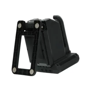 Portable LED work light with adjustable magnetic base, ideal for outdoor use