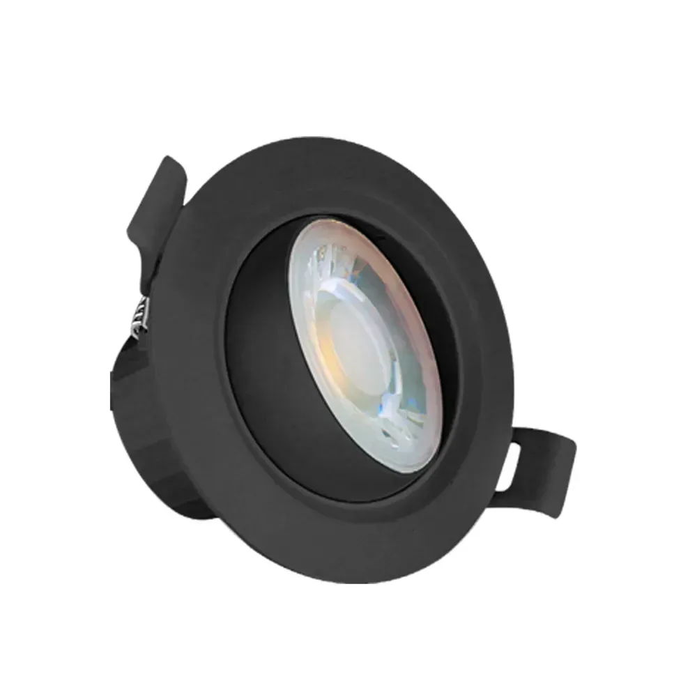 EVOLEC 1403B CCT 8W black adjustable downlighter with CCT and IP44 rating product shot