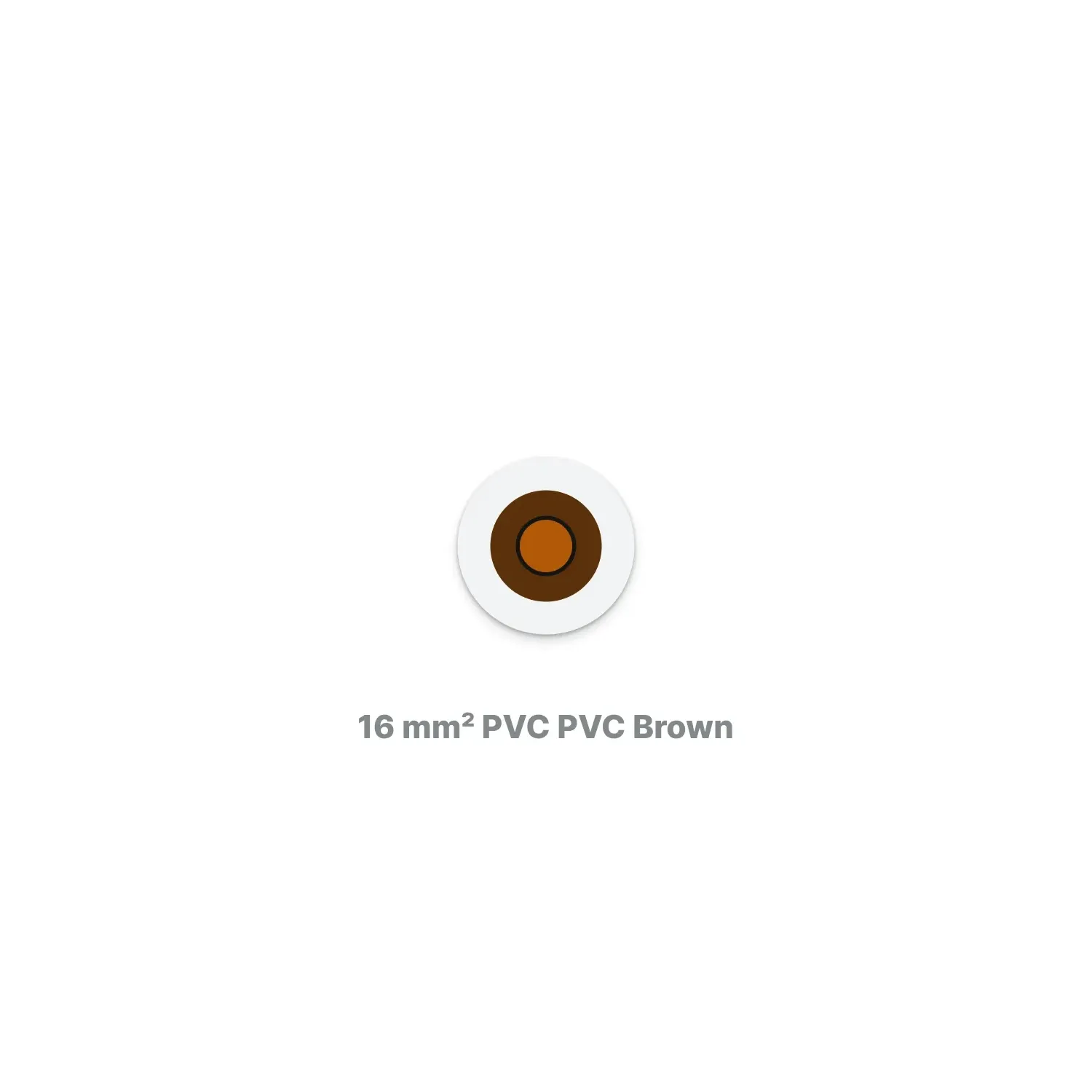 Single Core 16mm² XLPE LSZH Brown 450/750V PVC Insulated Cable