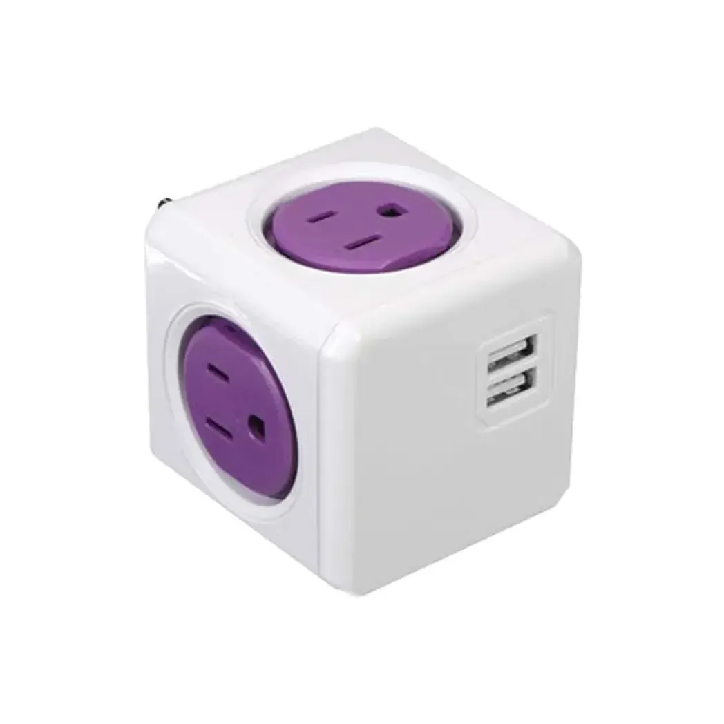 1850UKRU4P - PowerCube ReWirable Travel Plugs (Purple UK) 1850UKRU4P