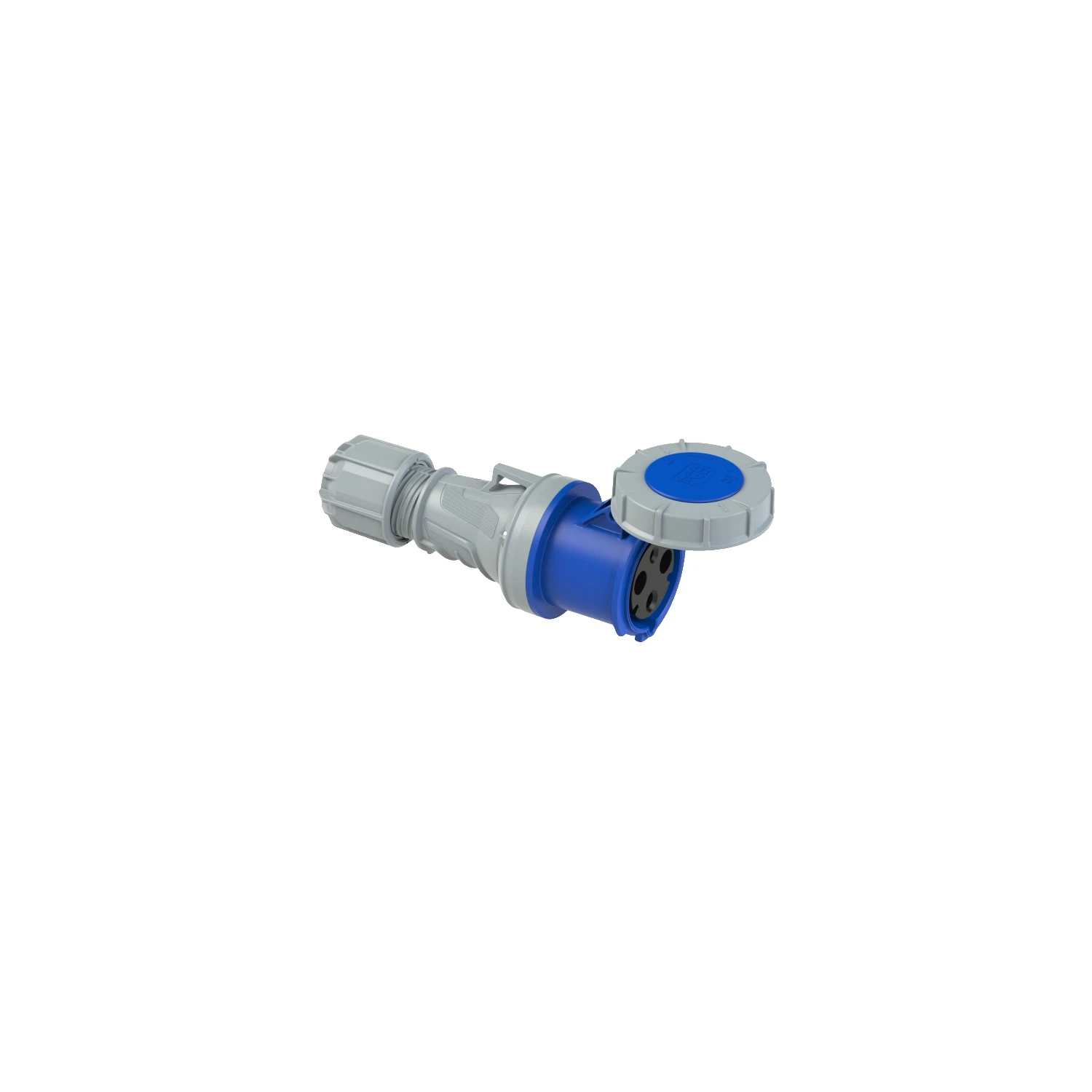 PCE 63A 2P+E IP67 Industrial CEE Coupler - 230V Blue