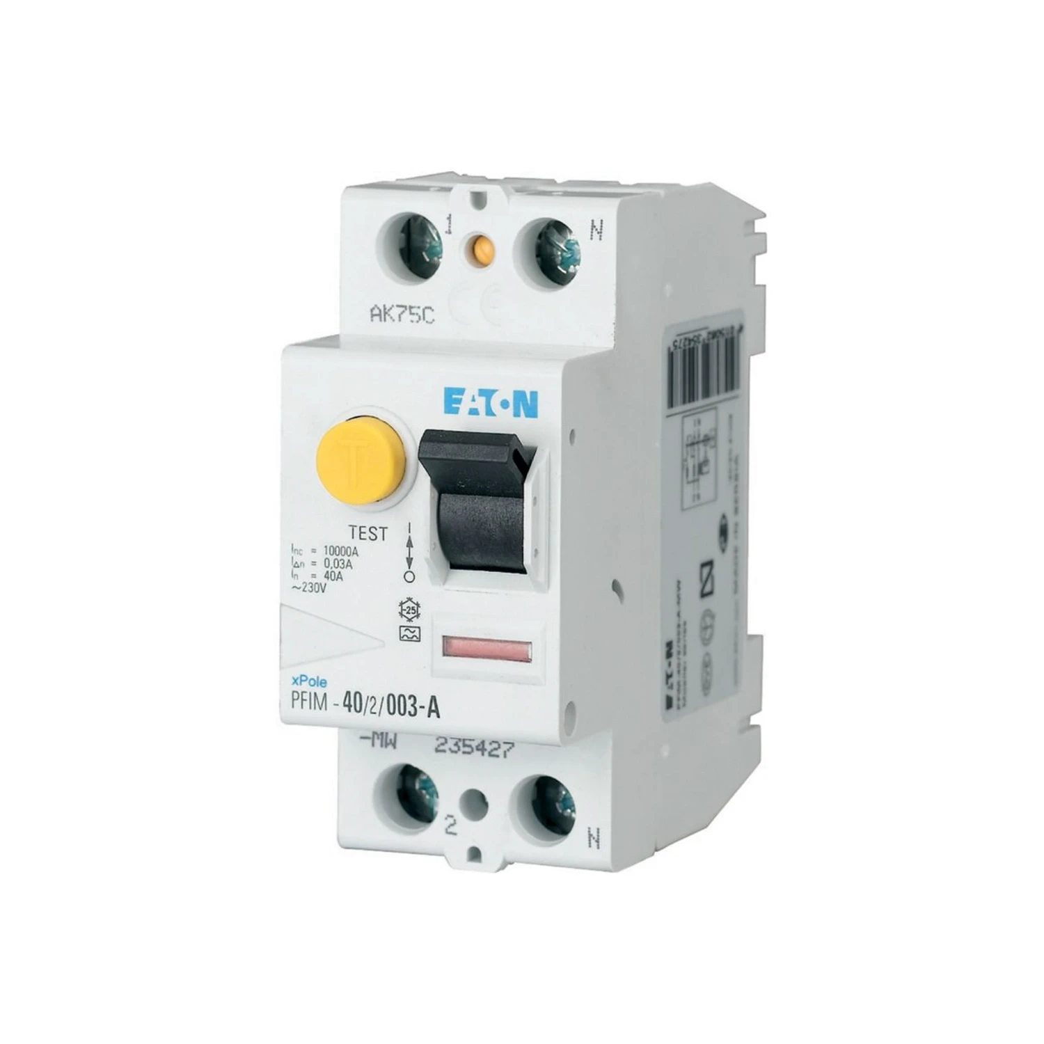 Eaton RCCB 80A Type AC 100mA 10kA 2P 2 Module