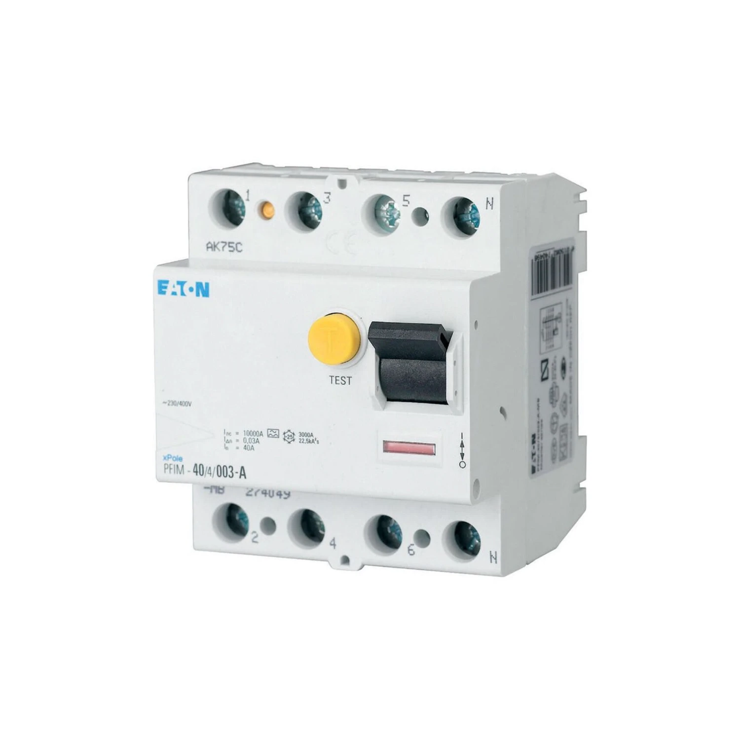 Eaton RCCB 80A Type A 300mA 10kA 4P xPole PFIM