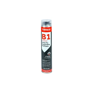 Timco B1 Fill Fix Expanding PU Foam Gun Grade Fire Rated 750ml Pink