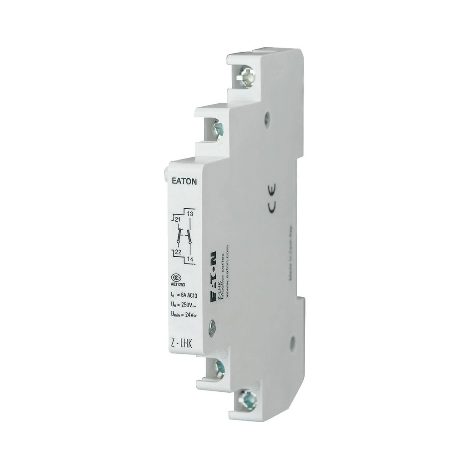 Eaton Breaker Auxiliary Switch 1NO+1NC LH Range MCB Right Mount 230V