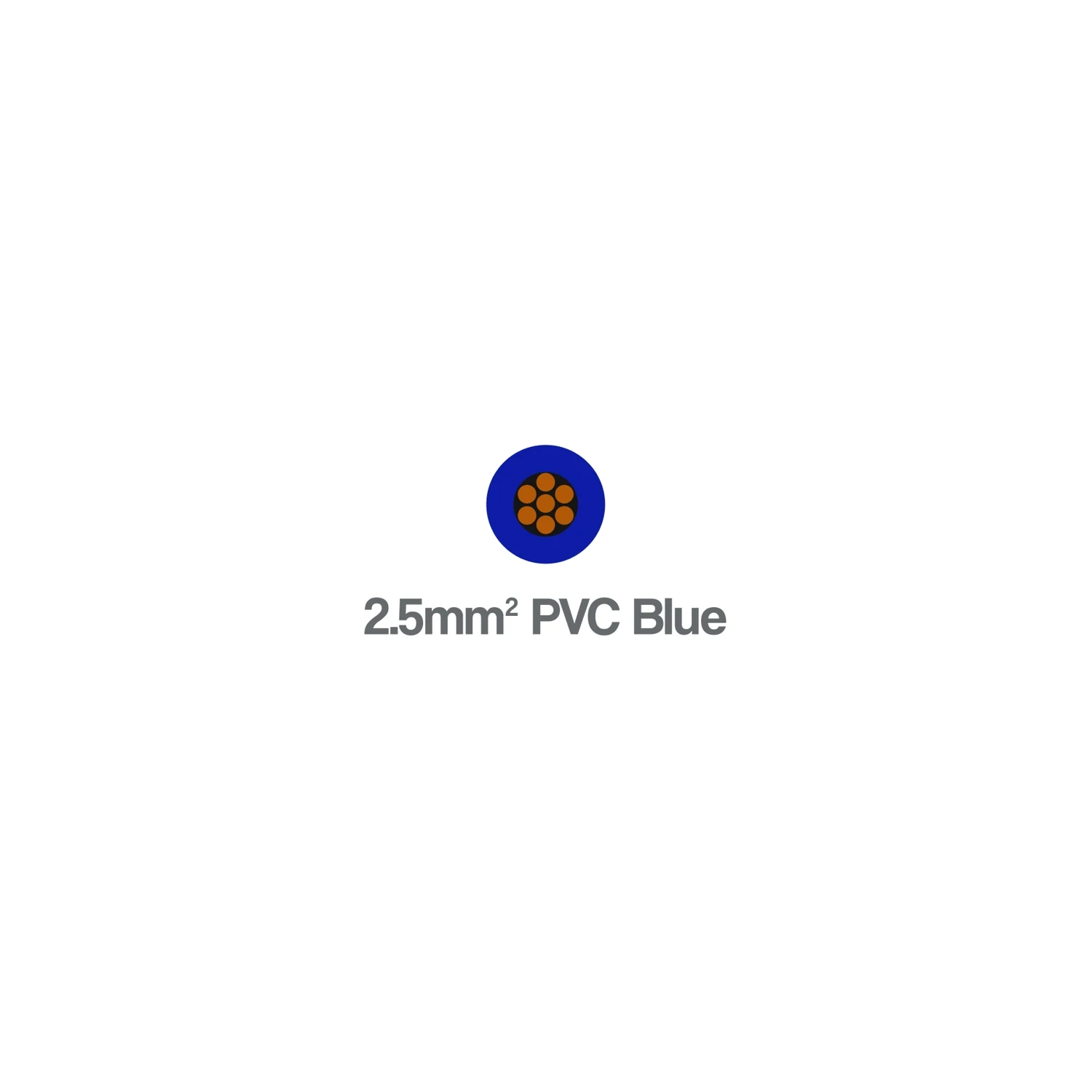 6491B H07Z-R 2.5mm Single Core Blue LSZH Cable 450 750V
