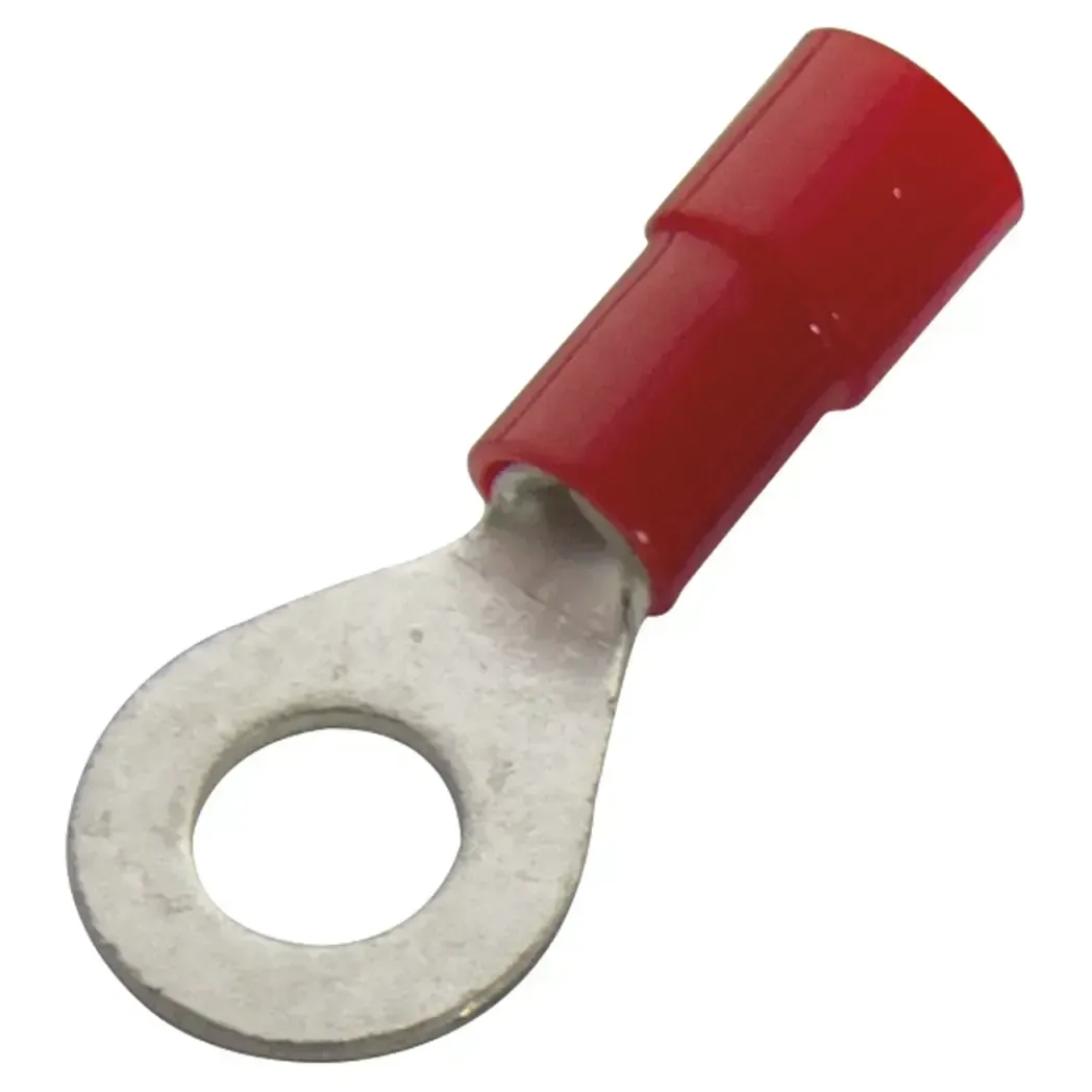 260262 - Haupa Crimp Lug Ring 1.5x8mm Red Insulated Per 100