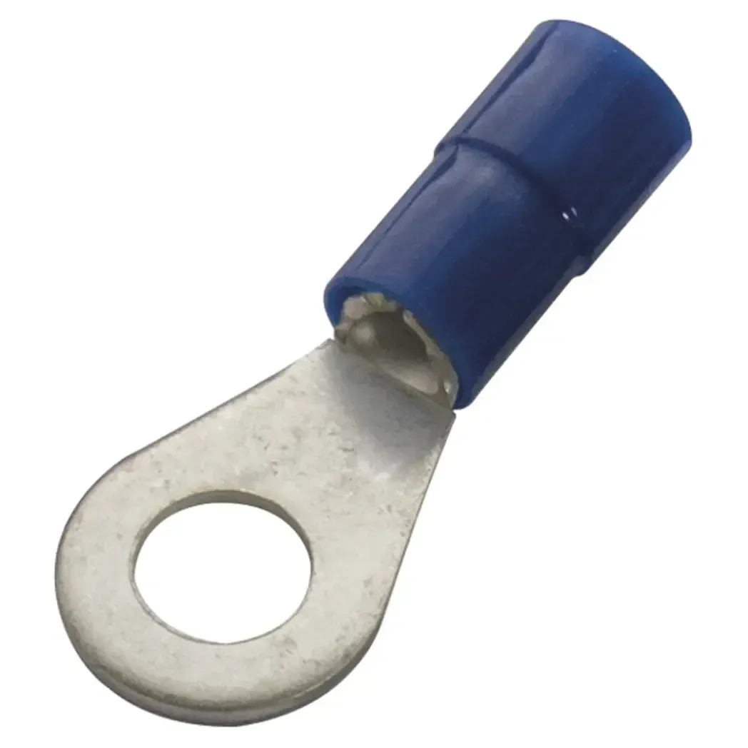 260278 - Haupa Crimp Lug Ring 2.5x10mm Blue Insulated Per 100