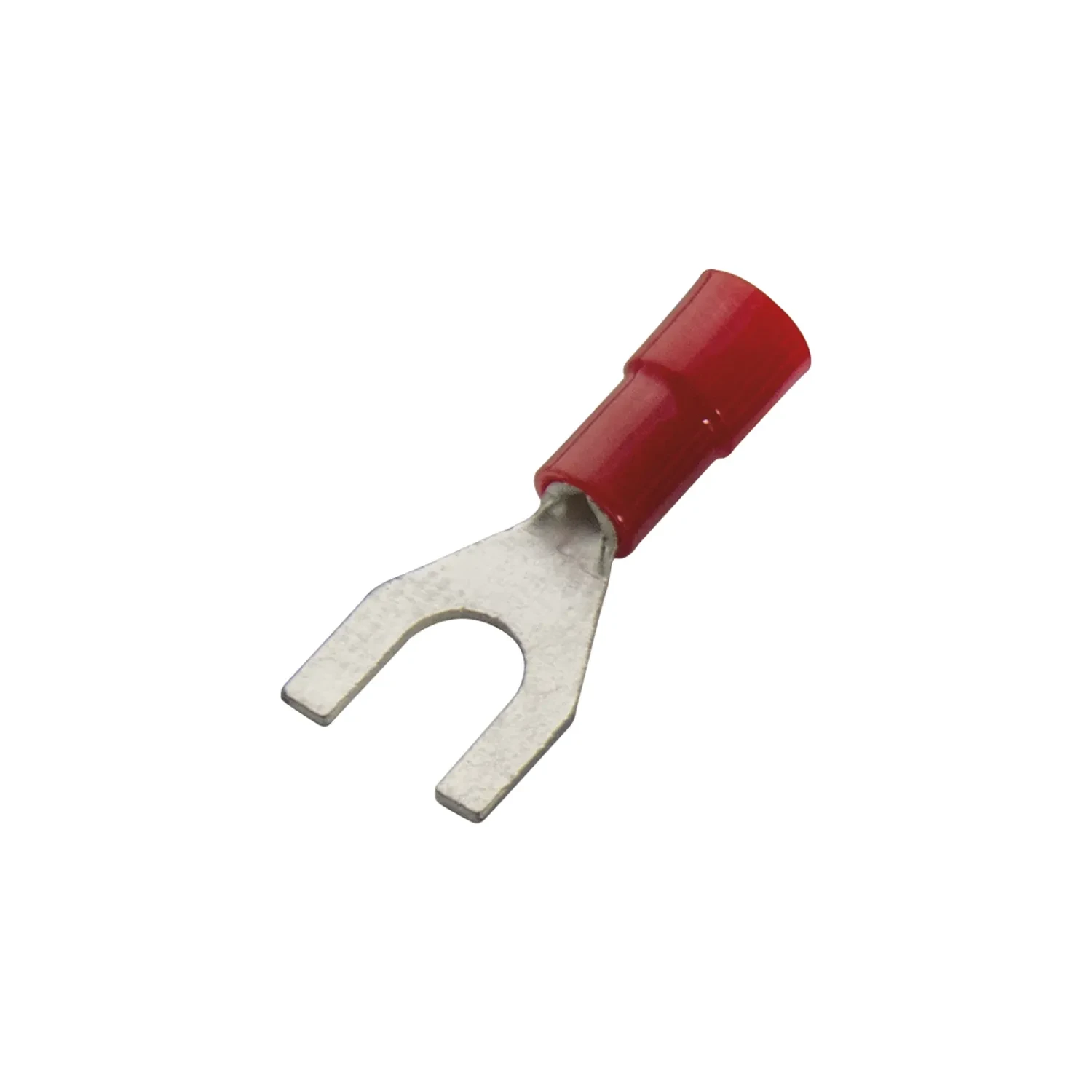Haupa Insulated Fork Terminal M6 Stud 0.5-1.0mm² Red DIN 46237