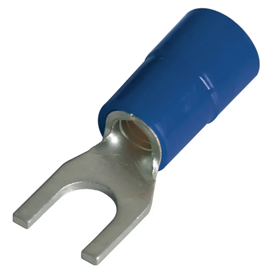 260318 - Crimp Lug Fork 2.5x6mm Blue Insulated per 100 Haupa
