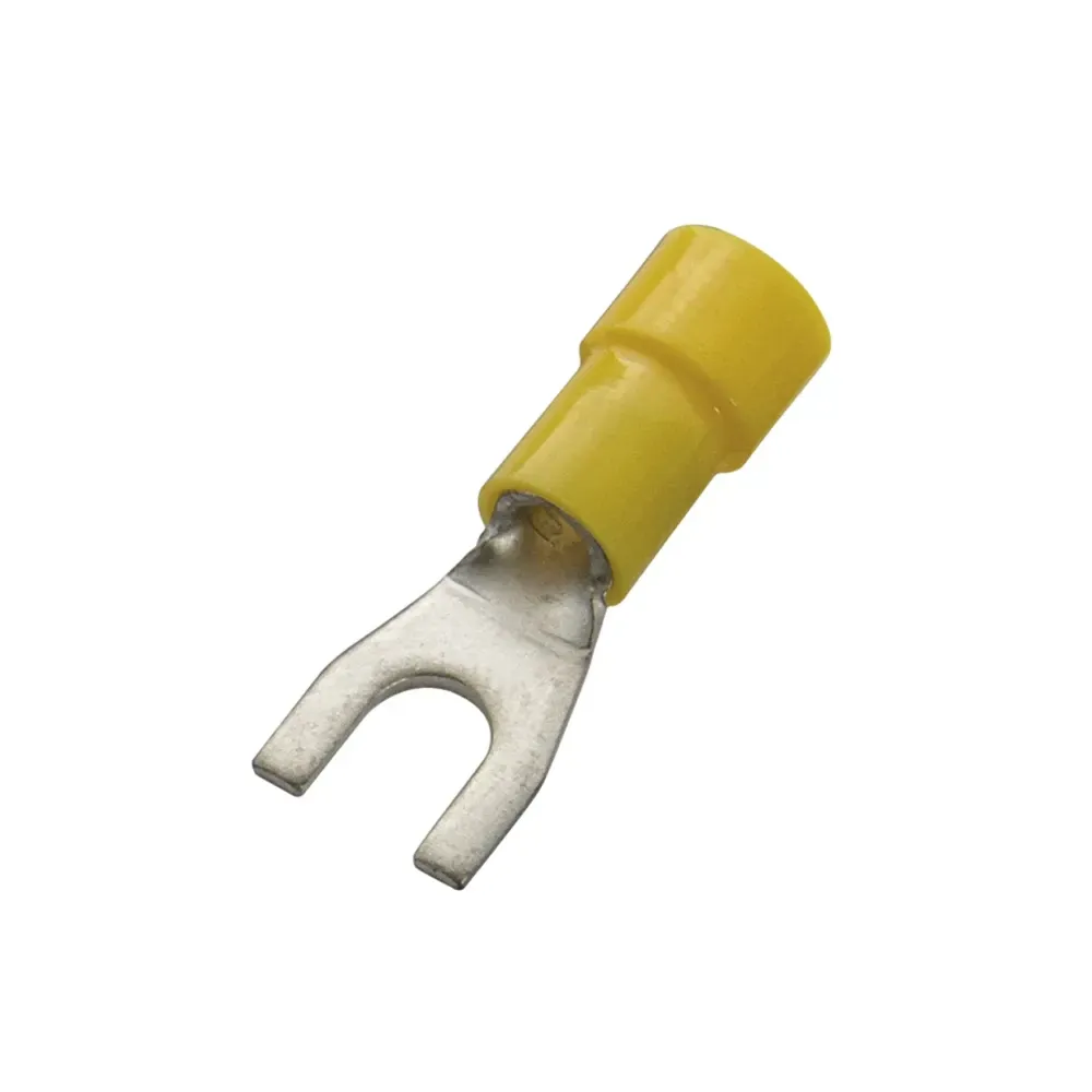 Crimp Lug Fork 6x6mm Yellow Insulated per 100 Haupa