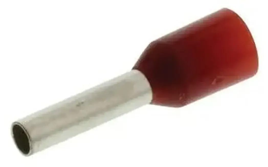 273360 - Bootlace Ferrule  1.5 X 8mm Twin 100 Pack Red