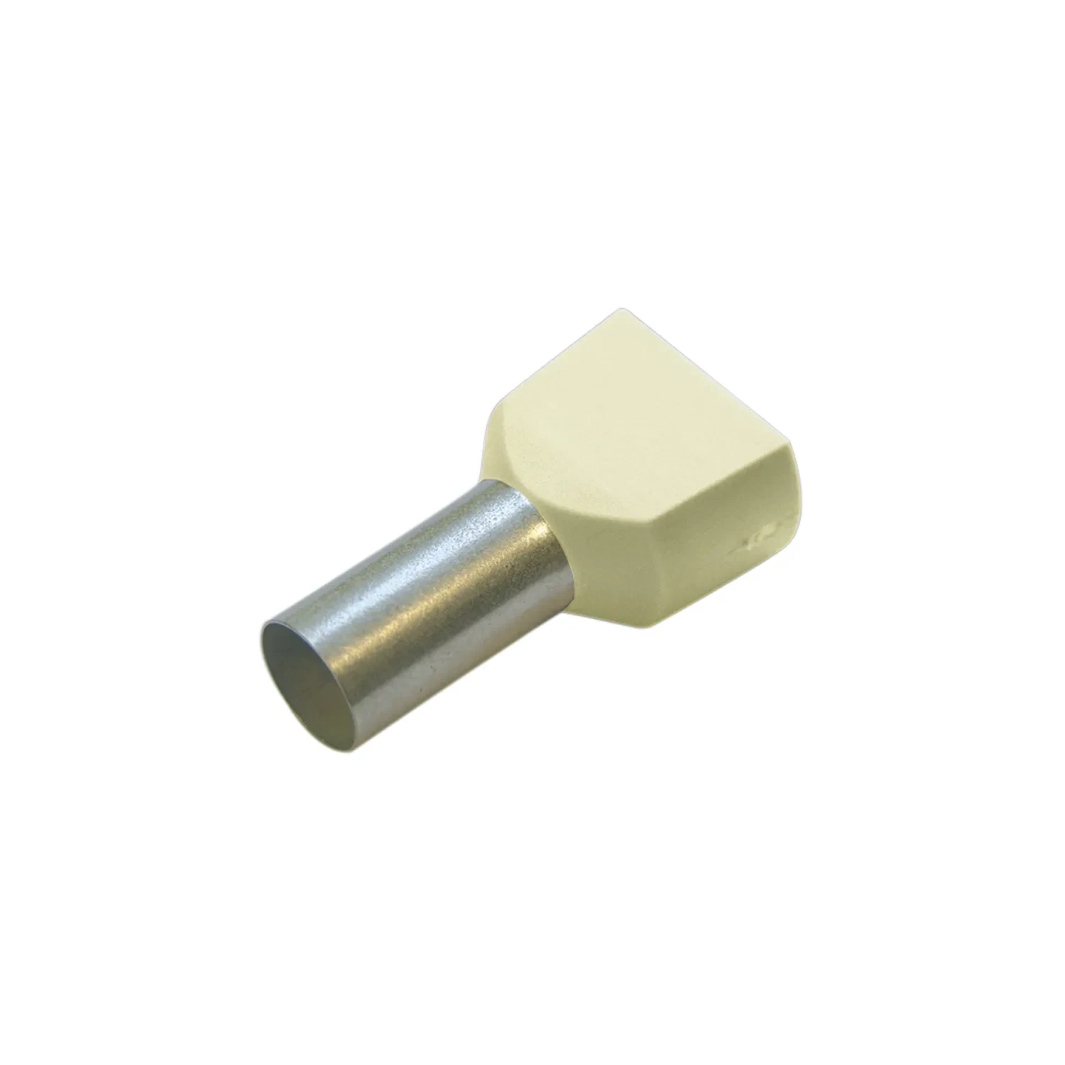 Haupa 10mm² x 14mm Twin Bootlace Ferrule Cream Insulated DIN 46228