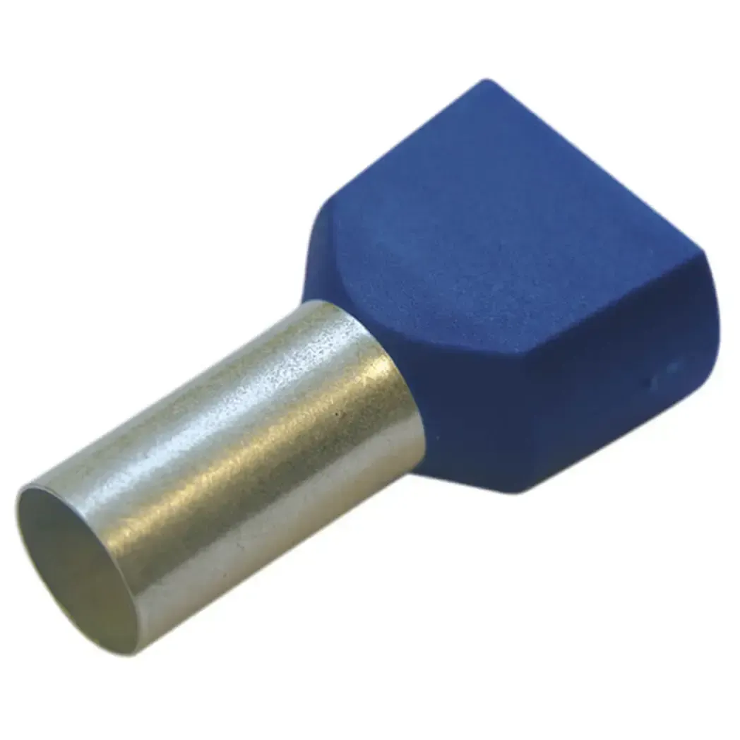 273392 - Haupa Bootlace Ferrule 2.5x10mm Twin 100 Pack Blue