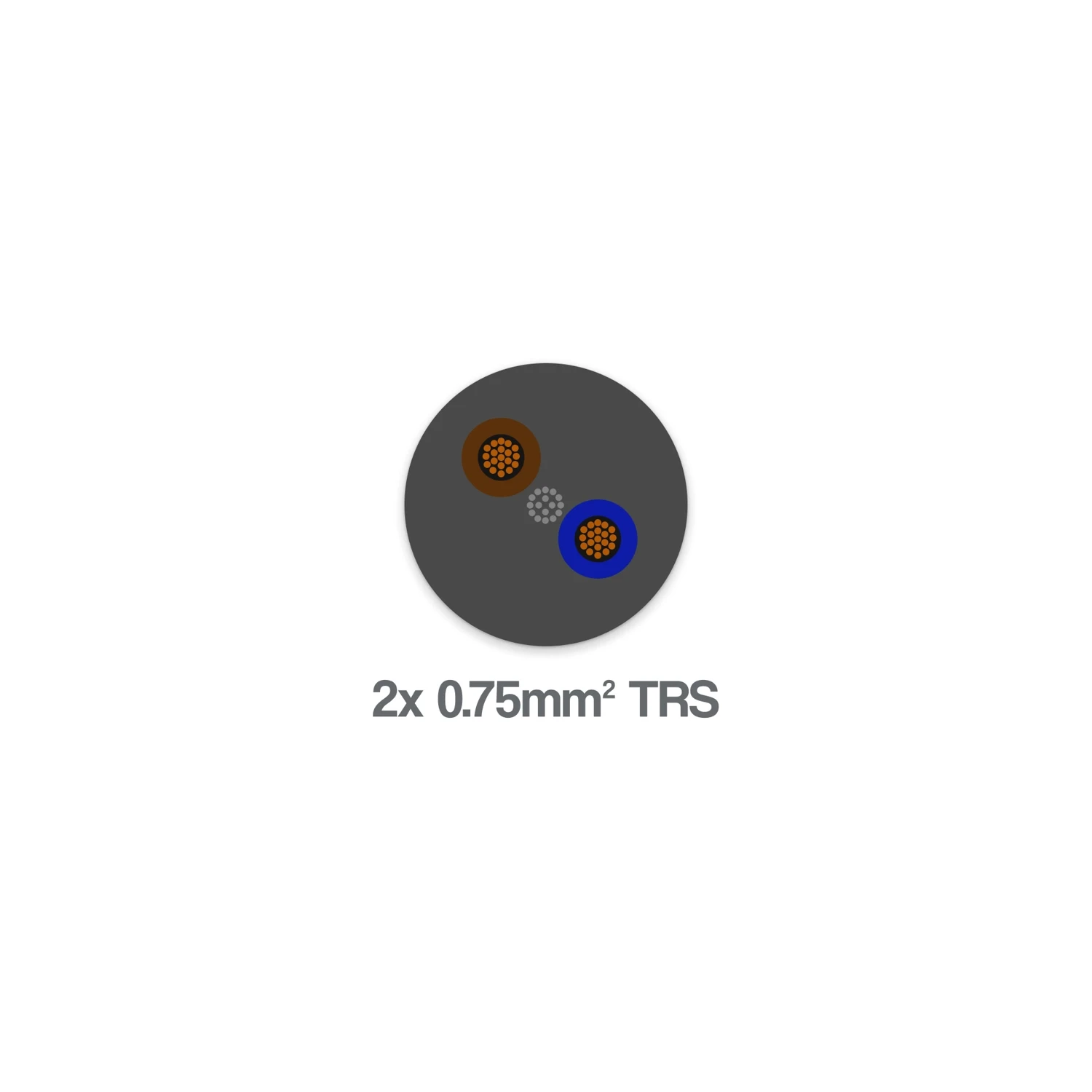 H05RN-F 2 Core 0.75mm Flexible Rubber Cable 300 500V Black