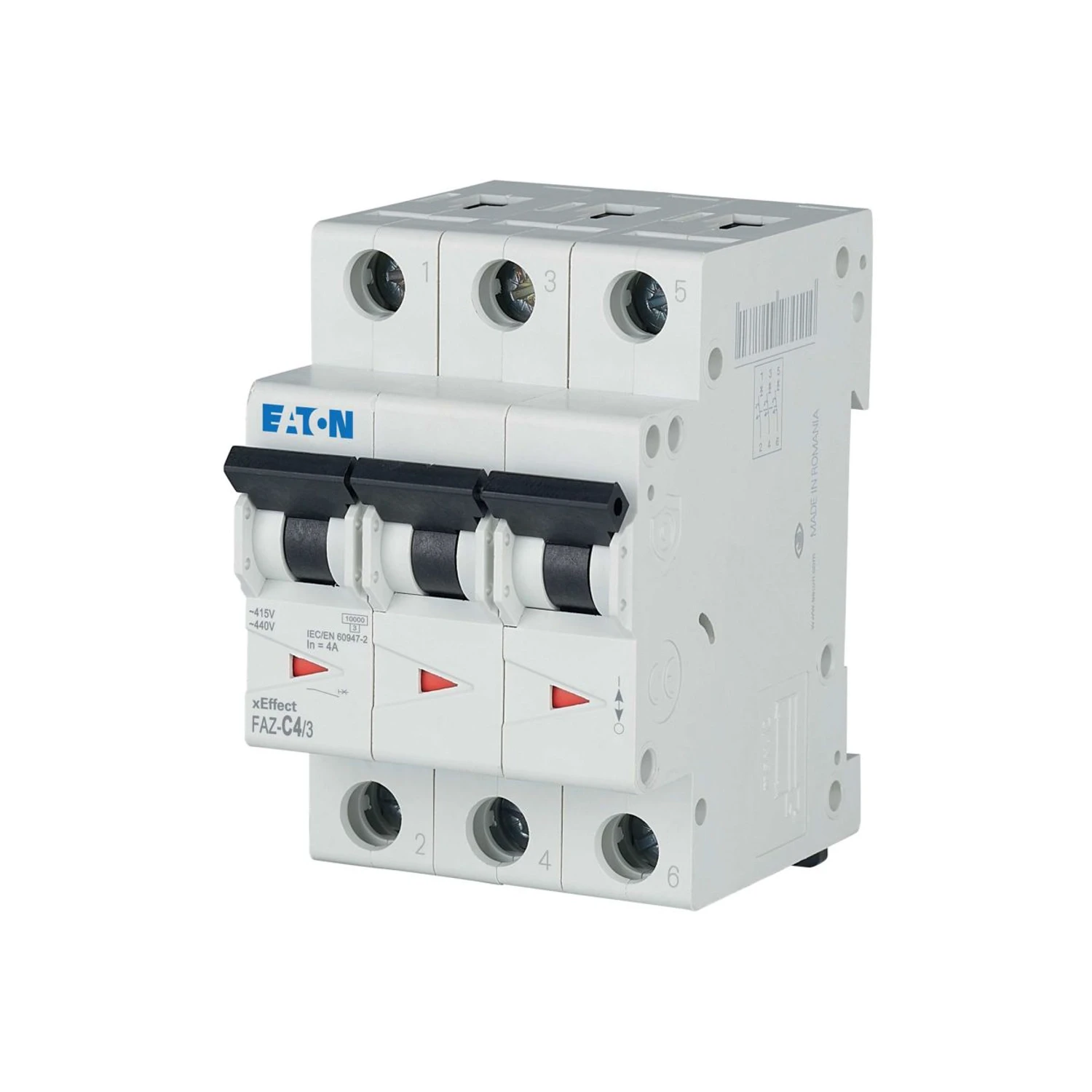 Eaton 3P MCB 4A Type C 15kA FAZ xEffect