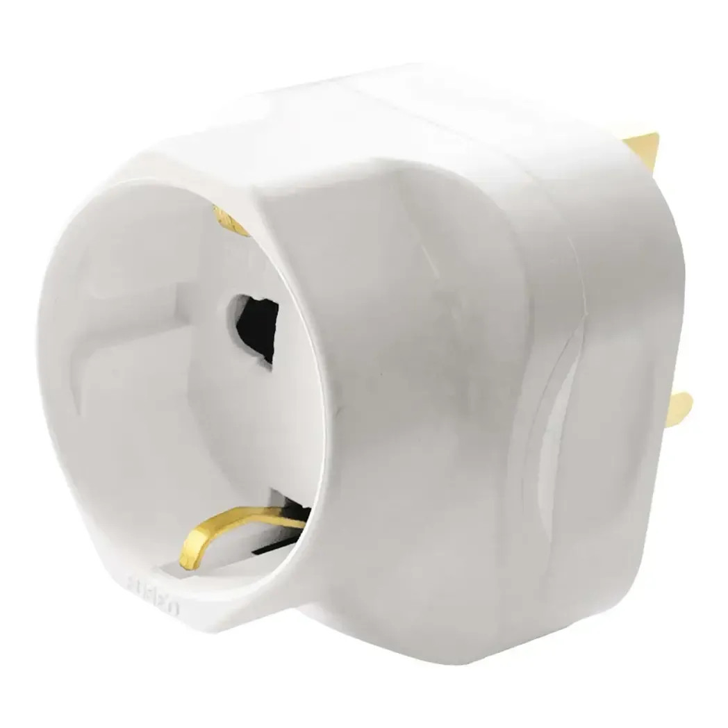 2968 - Europlug-Ireland Adaptor 2 Pin Side Earth Plug Top 13A