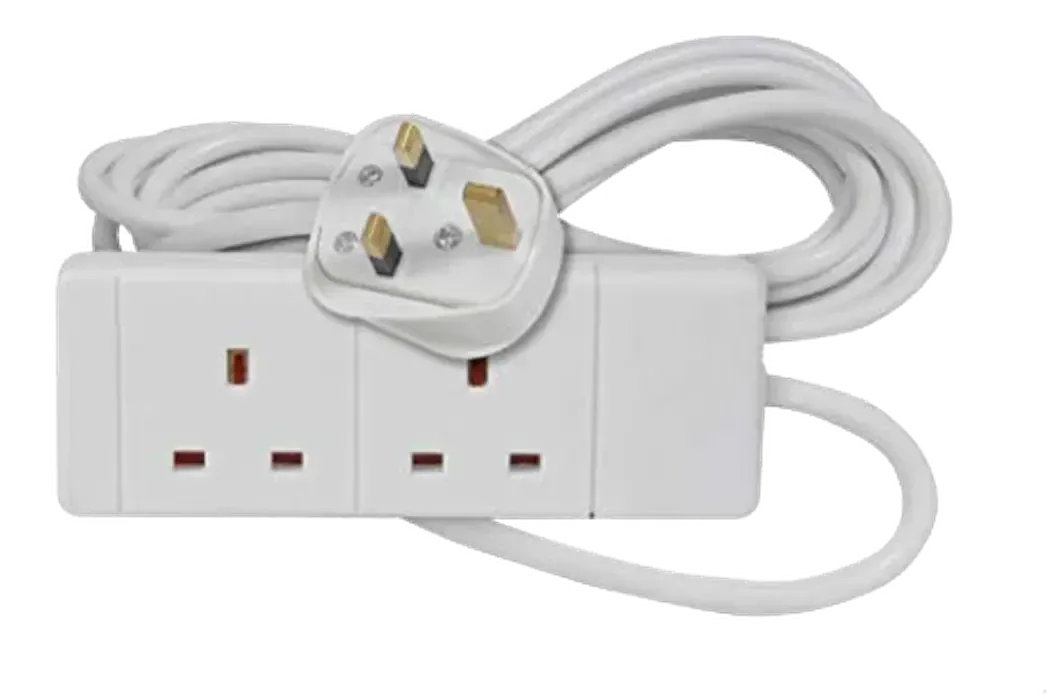 2GTS - Trailing Socket 2 Gang c/w 5 mtr Flex