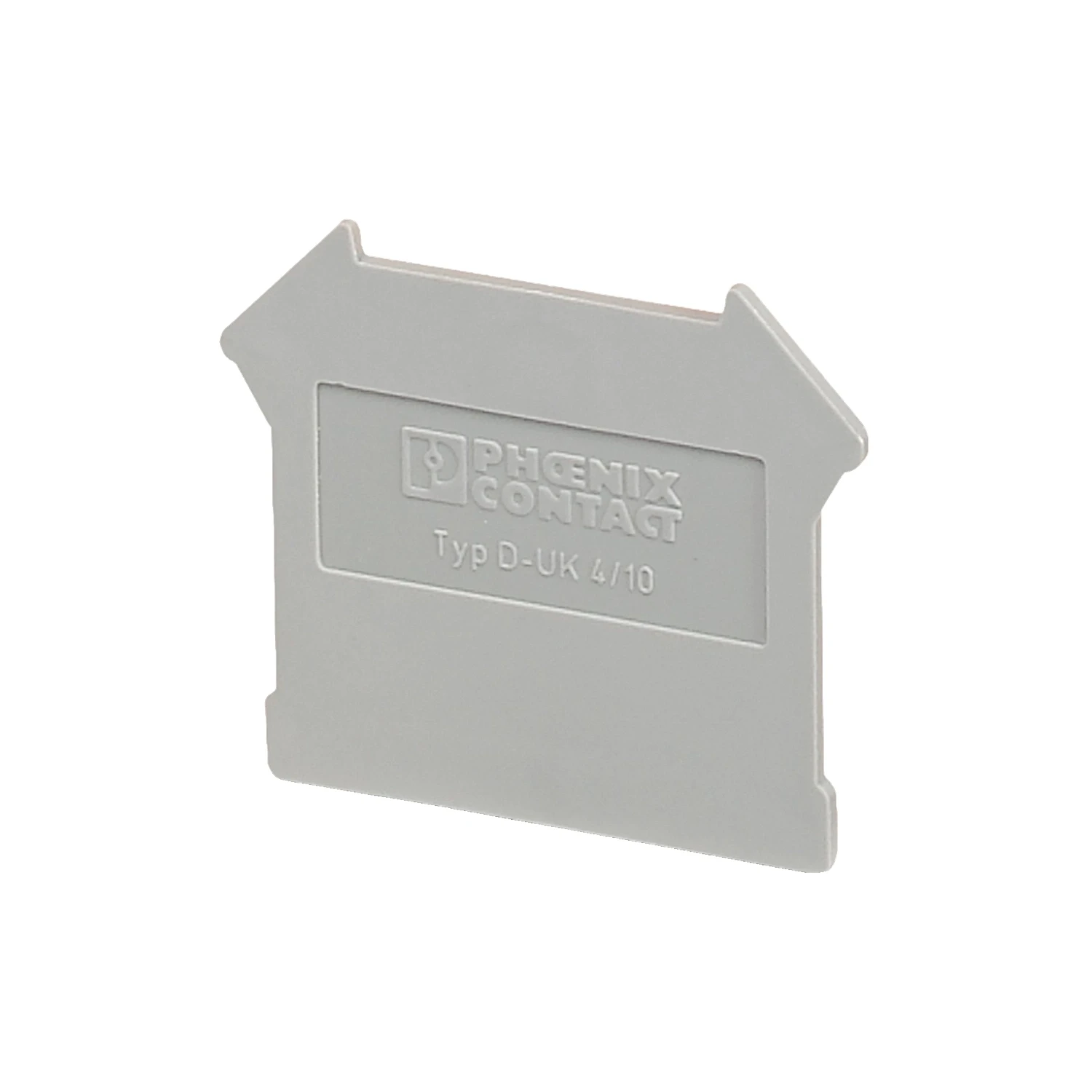 Phoenix Contact D-UK 4/10 End Cover for Universal Terminal Blocks Grey 3003020