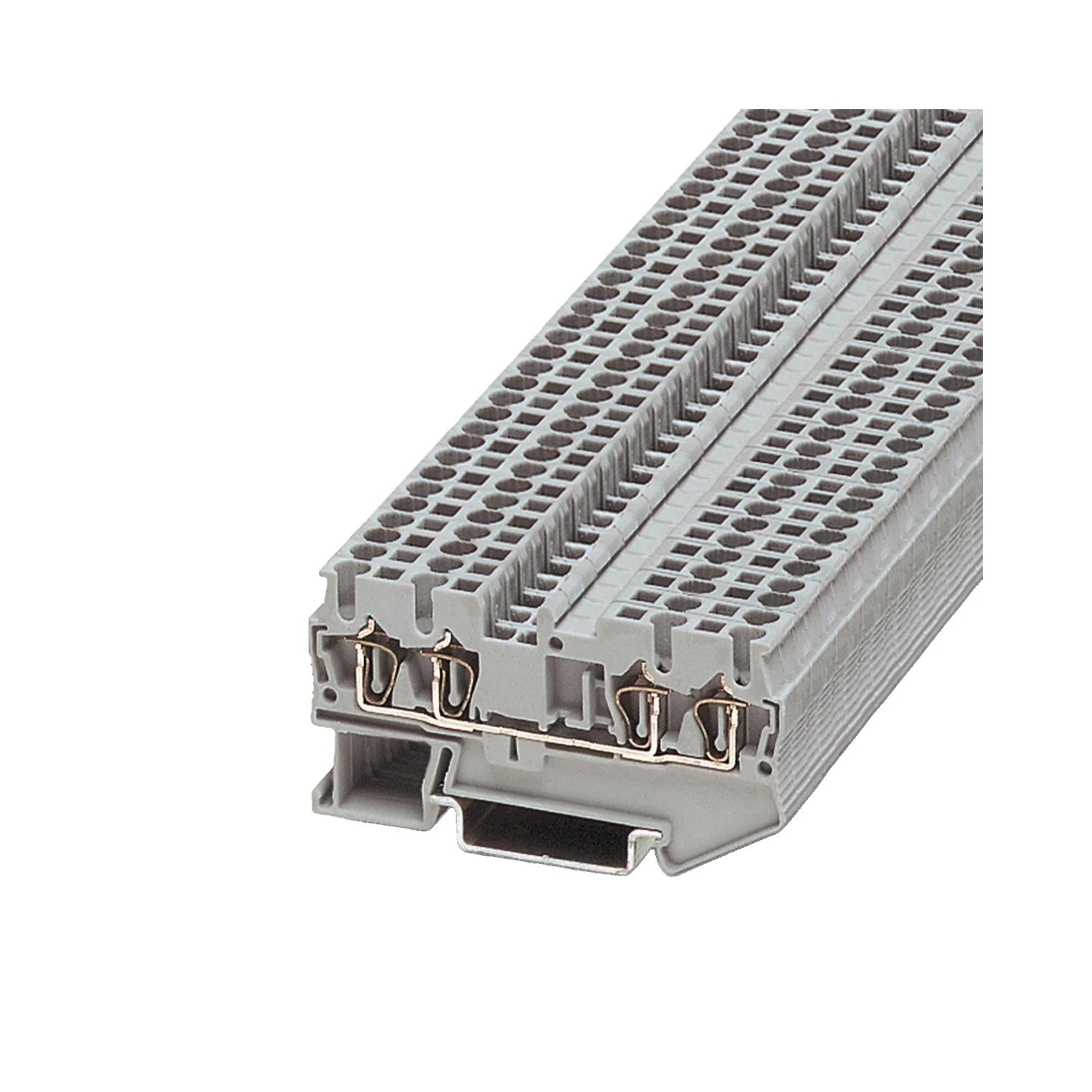 Phoenix Contact ST 2.5-QUATTRO 4-Connection Spring-Cage Feed-Through Terminal Block 800V Gray