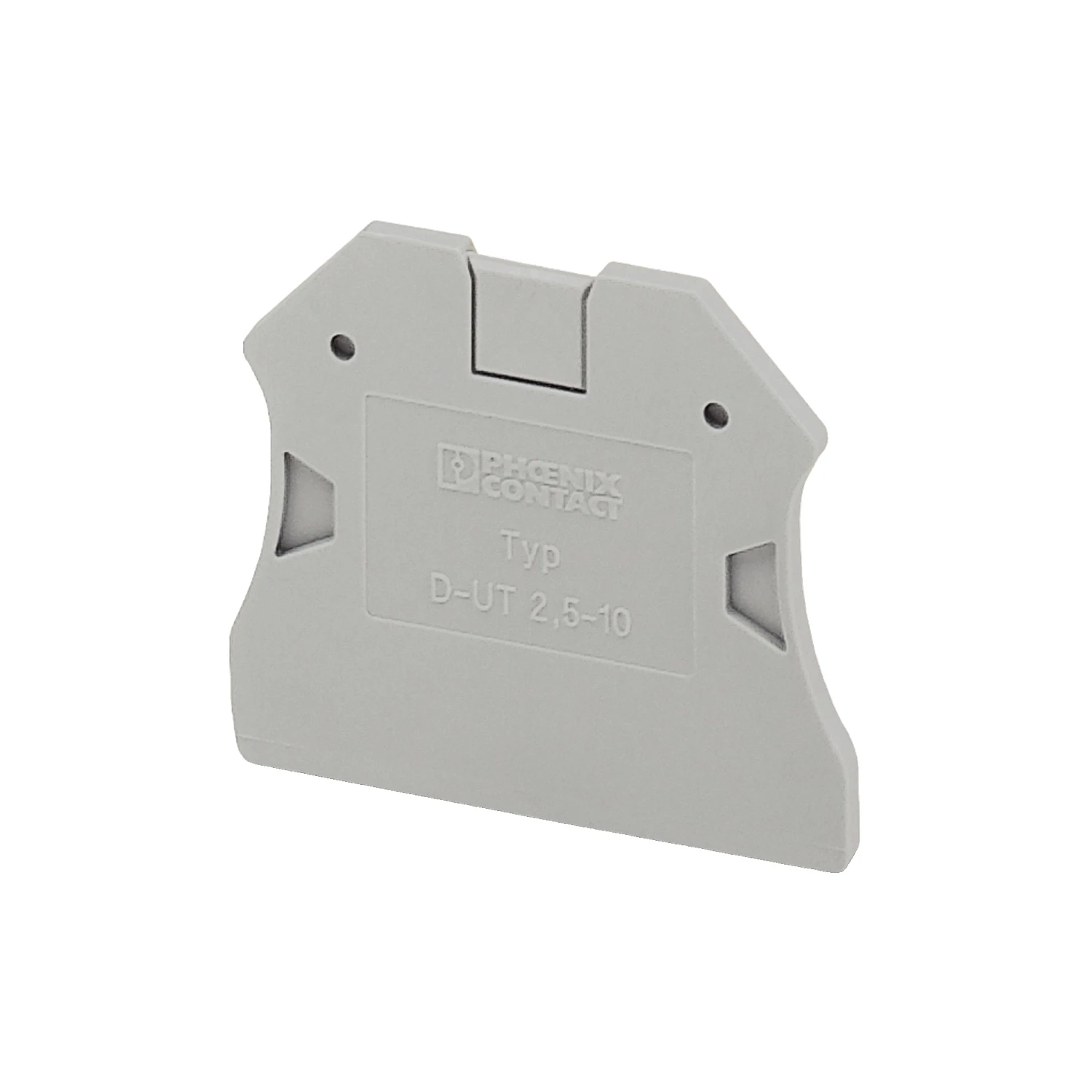 Phoenix Contact D-UT 2.5 10 End Cover for UT Terminal Blocks Gray 3047028
