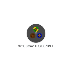 H07RN-F TRS 3 Core 10mm² Flexible Rubber Cable Black 0.6 1kV