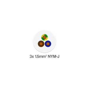 NYM-J 3 Core 1.5mm2 PVC Wiring Cable 300 500V 500m Drum