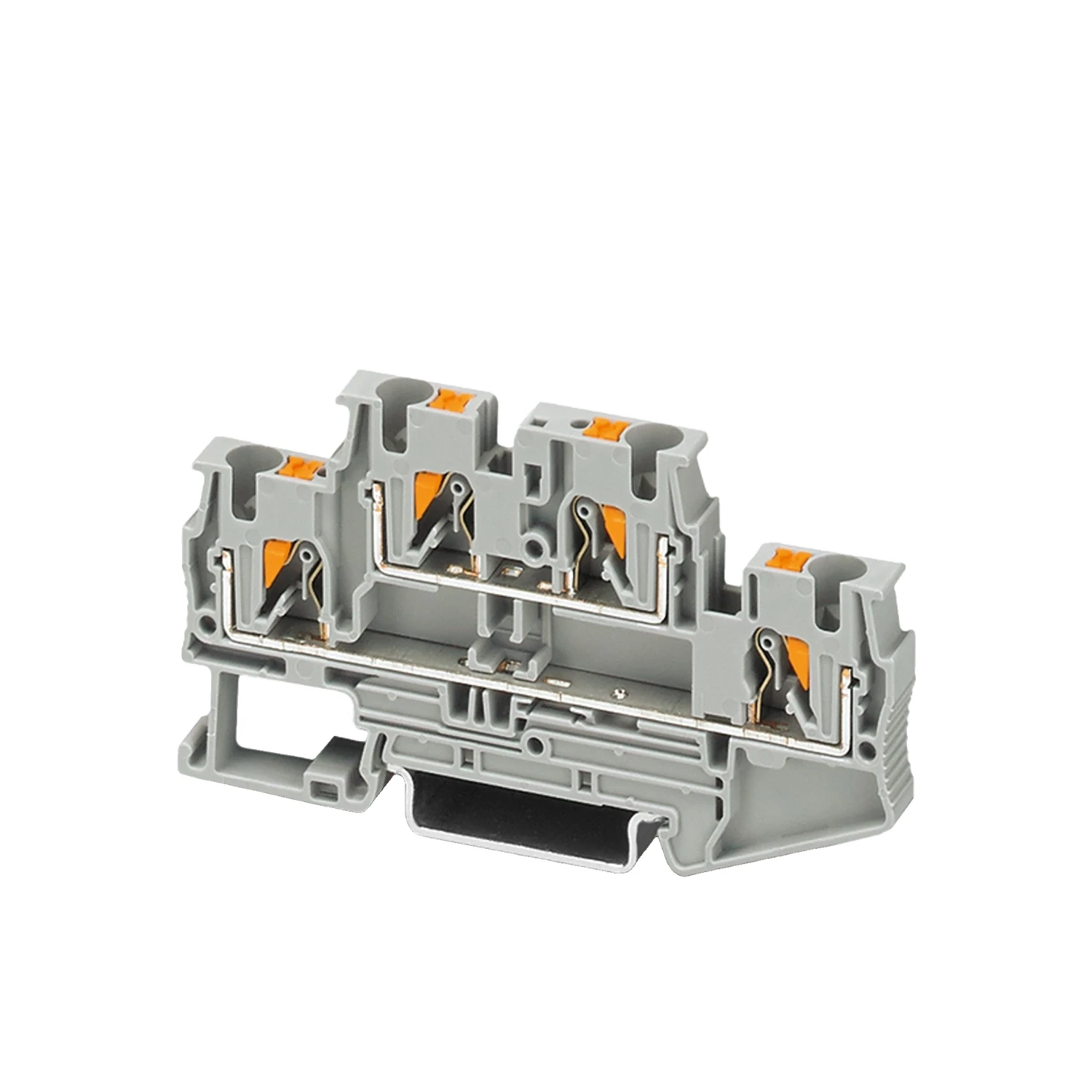 Phoenix Contact PTTB 4 Double Level Push-In Terminal Block 500V Grey