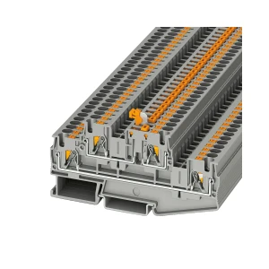 Phoenix Contact PTTB 4-MT 4mm Double Level Push-In Knife Disconnect Terminal Block 500V Gray