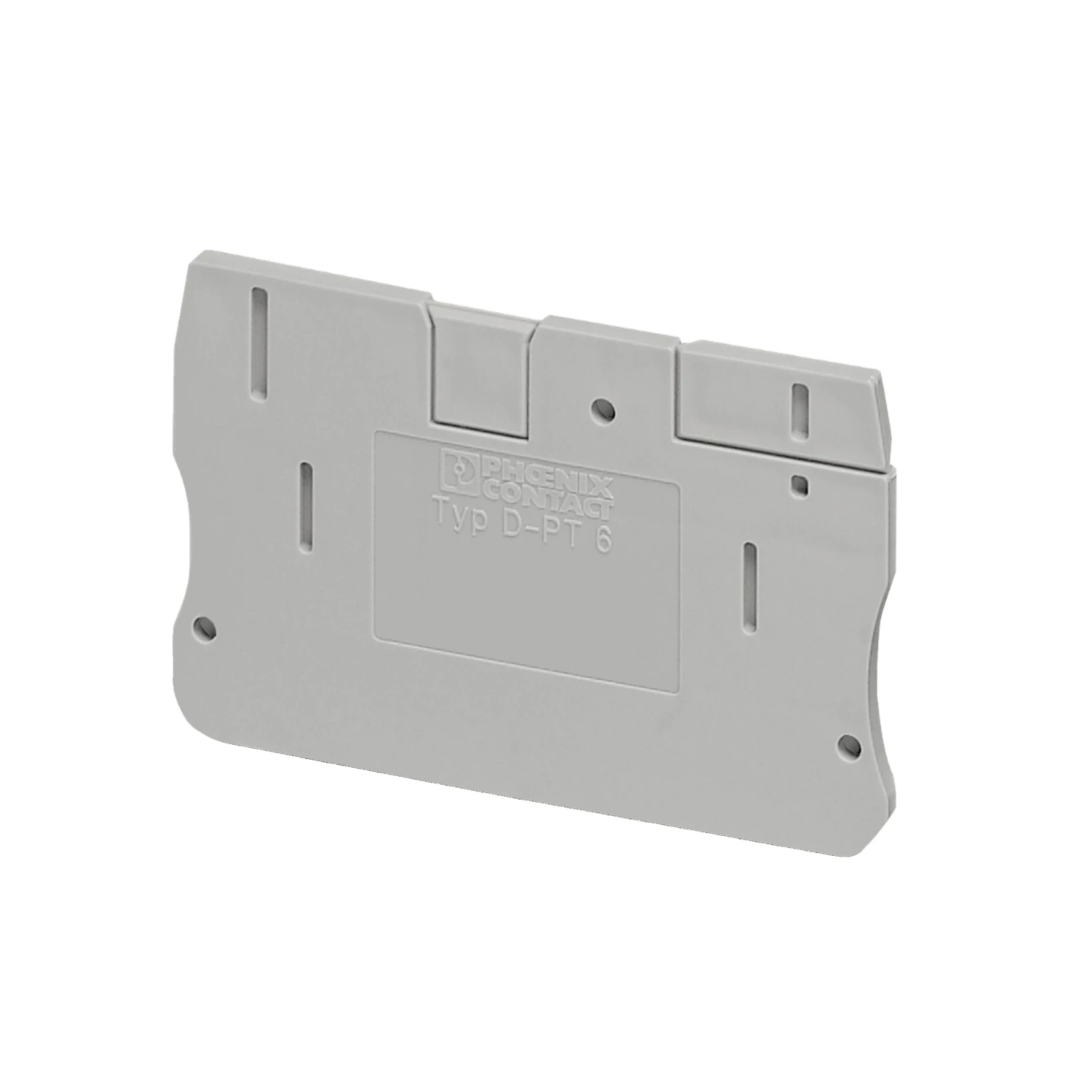 Phoenix Contact D-PT 6 End Cover for PT 6mm Push-In Terminal Blocks Gray
