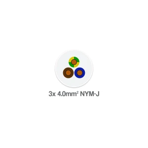 NYM-J 3 Core 4mm² PVC Wiring Cable 300 500V 500m Drum