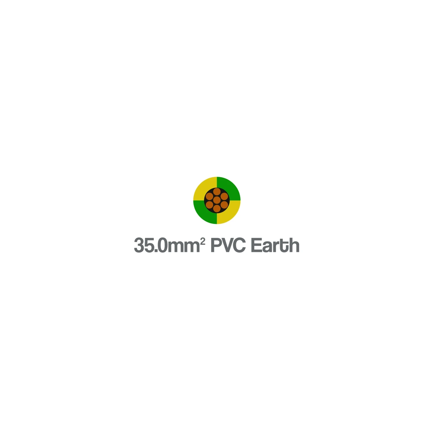 6491B H07Z-R 35mm Single Core LSZH Earth Cable Yellow Green 450 750V