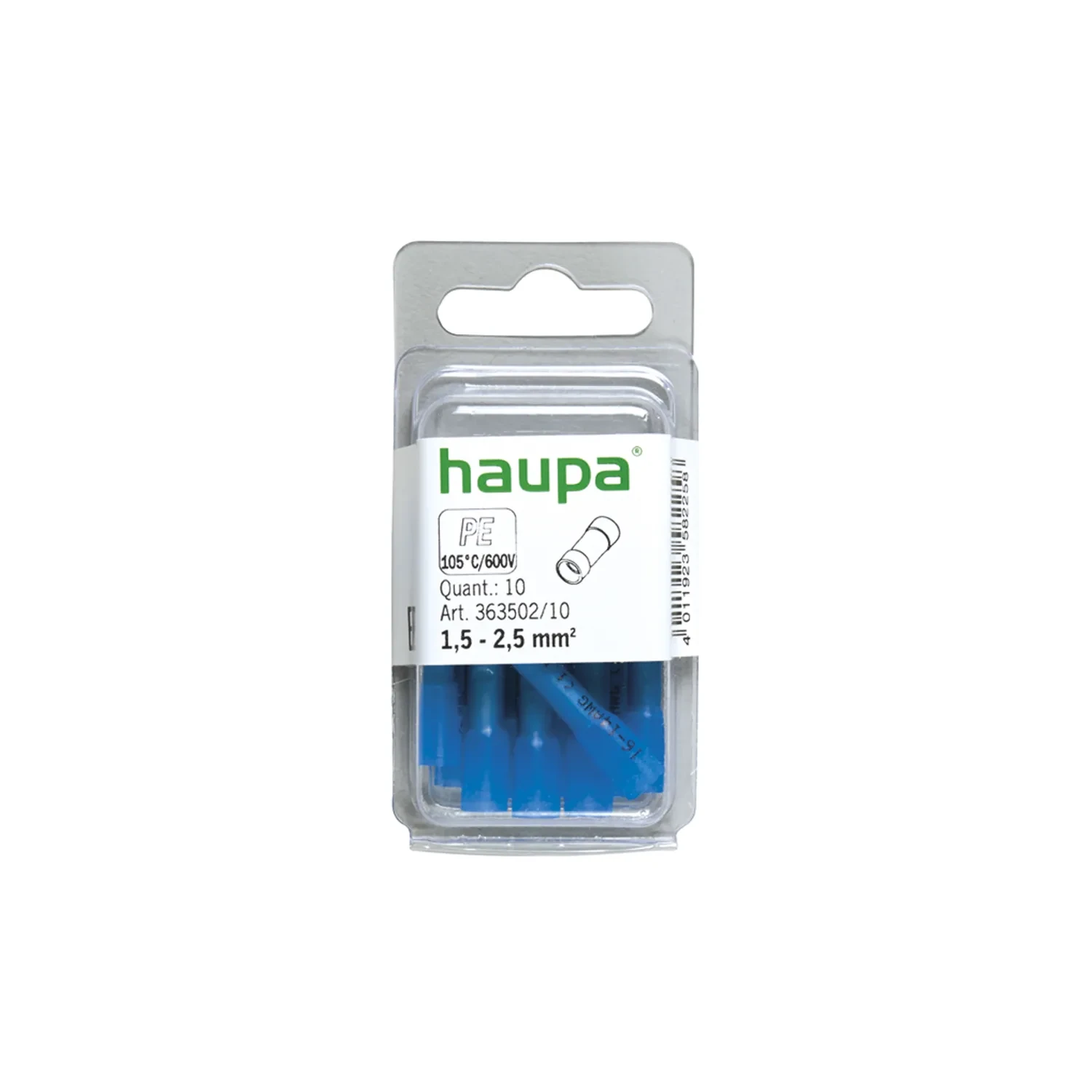 Haupa Insulated Shrinkable Butt Connector 1.5-2.5mm Blue Pack of 10