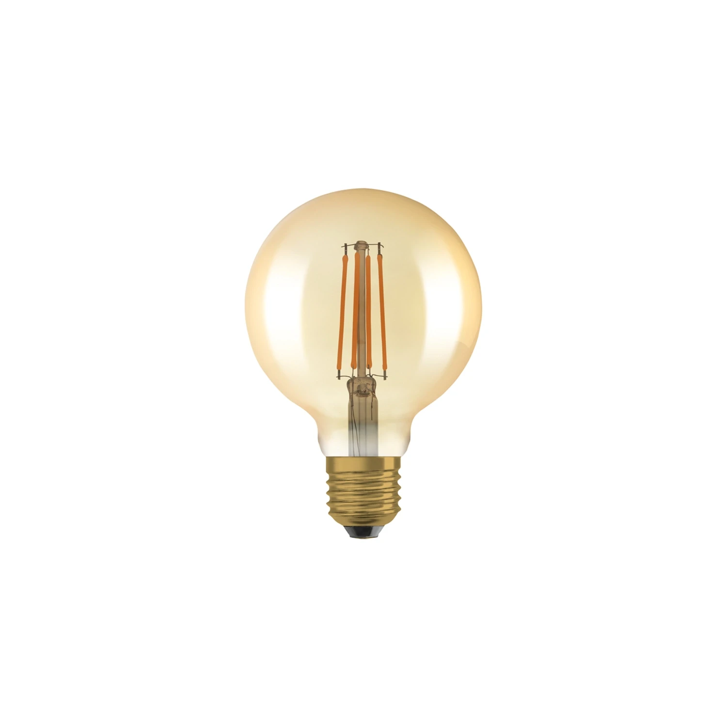 LED Vintage Globe 6.5W E27 2400K Comfort Warm White Clear Gold Dimmable