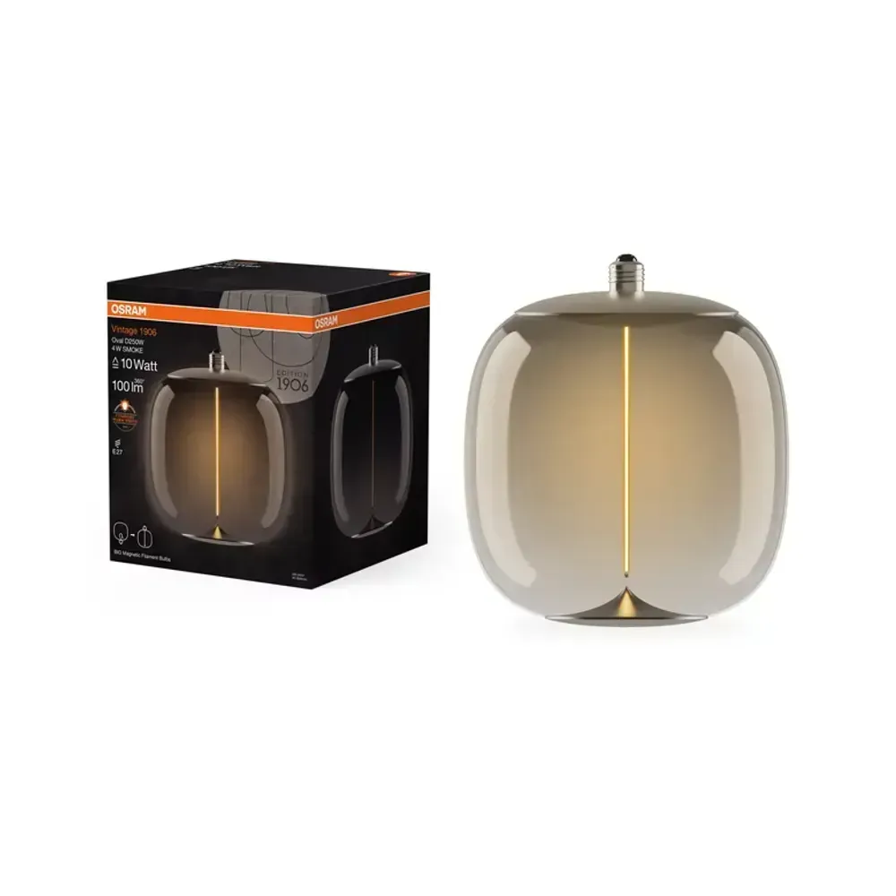 Warm white 10-filament LED bulb, ideal for decorative settings