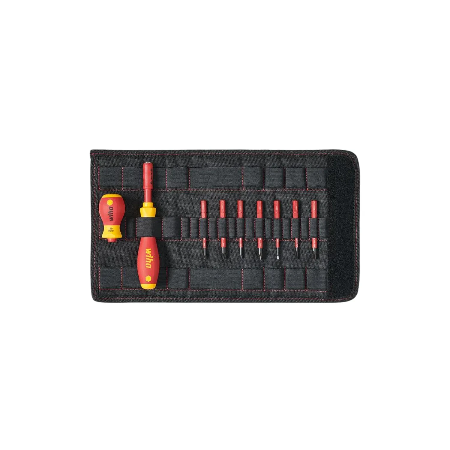 Wiha 41232 9pc Insulated Stubby Screwdriver Set 1000V VDE IEC 60900 with Pouch