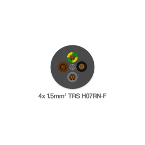 H07RN-F 4 Core 1.5mm2 Flexible EPR PCP Cable 0.6 1kV Black