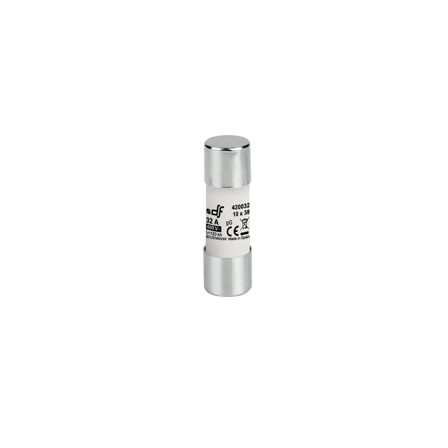gG Cylindrical Fuse Link 1A 10x38 500V AC Quick Blow 420001