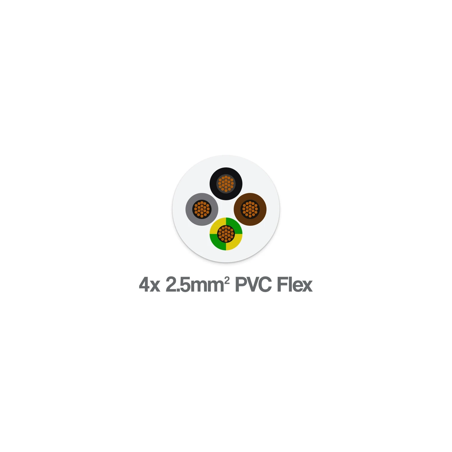 4 Core 2.5mm LSZH Flexible Cable H05Z1Z1-F 300 500V White Sheath