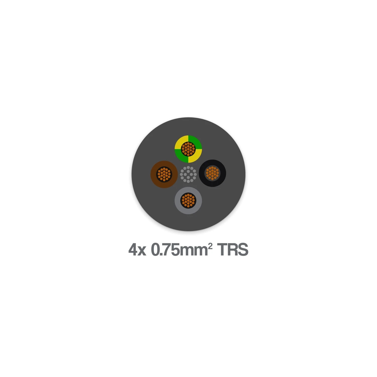 H05RN-F 4G 0.75mm2 Flexible Rubber Cable 300 500V Black
