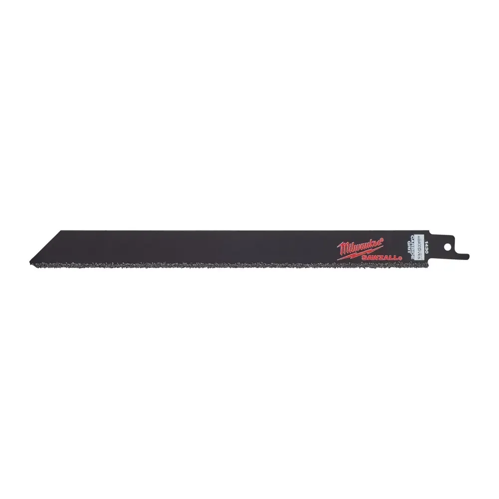 Milwaukee 230mm x TC Grit Edge Sawzall Blade Accessory For Special Application - Cast Iron, Metal, Fiberglass, Abrasive Materials (3 Pack)