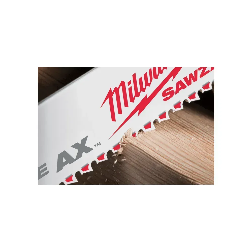 Milwaukee Sawzall AX demolition blade with FANG TIP and NAIL GUARD, 300mm.