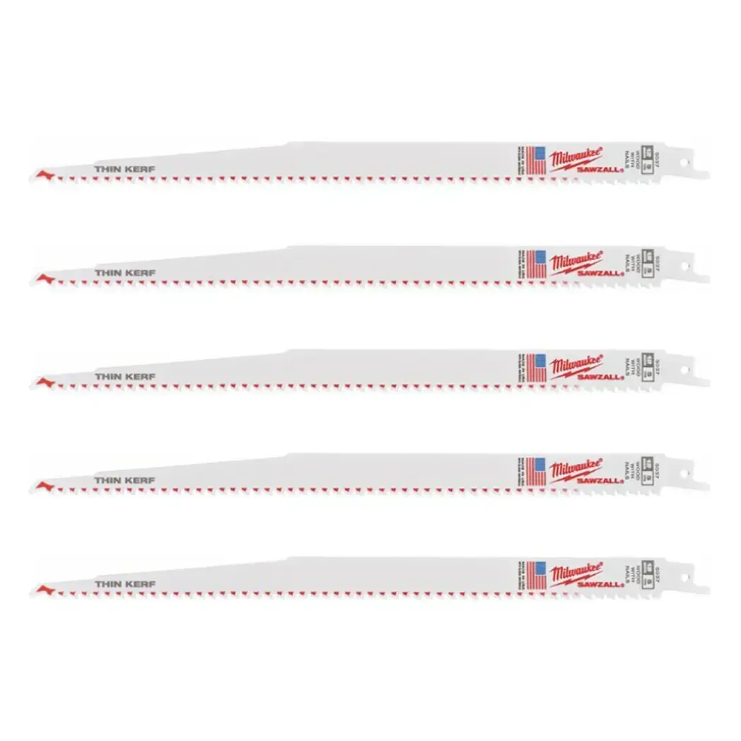 48005037 - Milwaukee Sawzall 300mm Fangtip Nail Guard 5 TPI 5 Pack 48005037